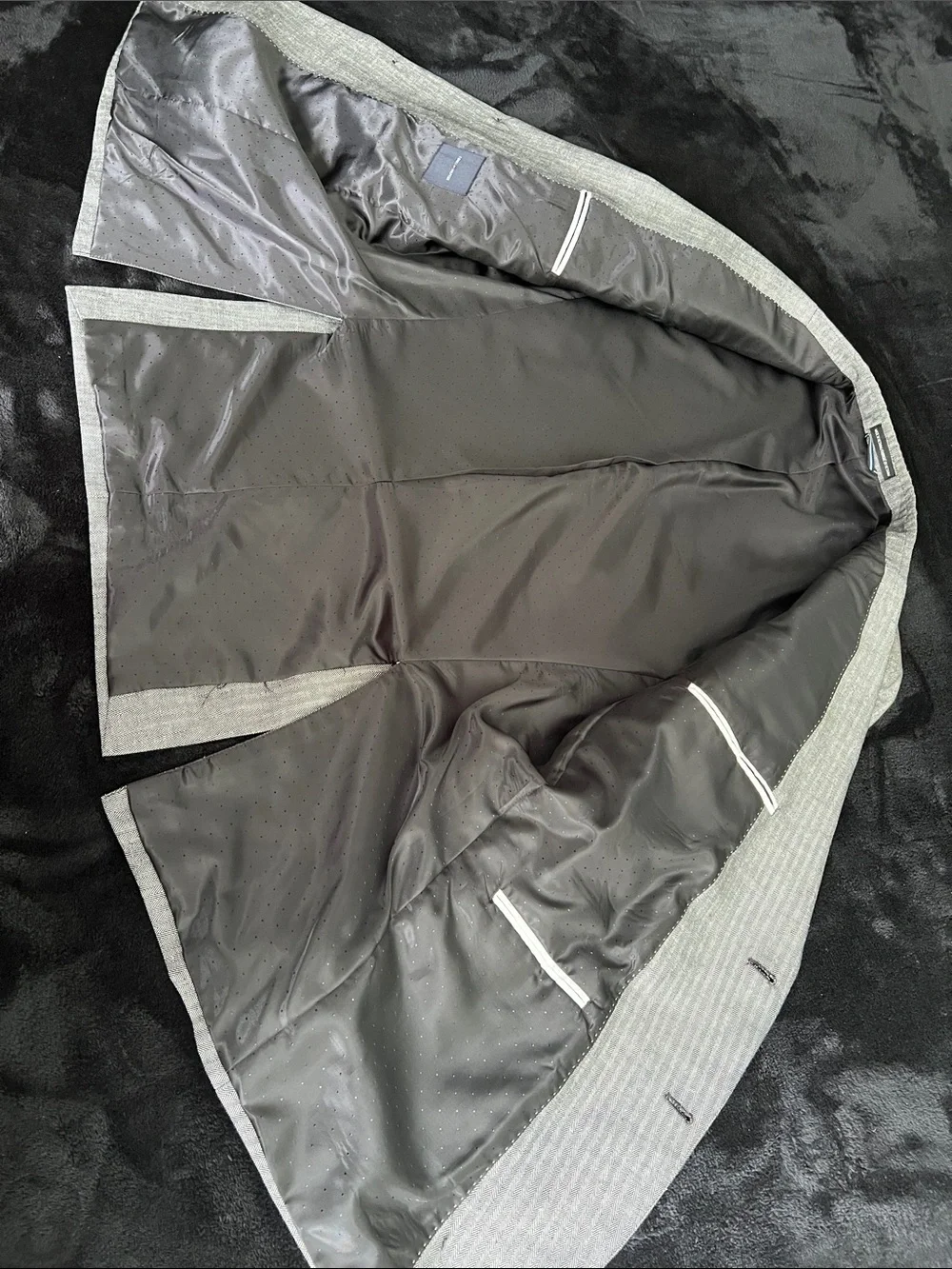 Linen & Cotton Tommy Hilfiger Silver-Cray Herringbone Blazer -